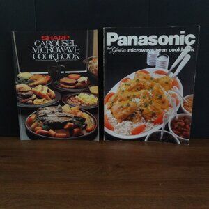 Sharp & Panasonic ~ Lot of 2 ~ MICROWAVE COOKBOOKS ~ NEW